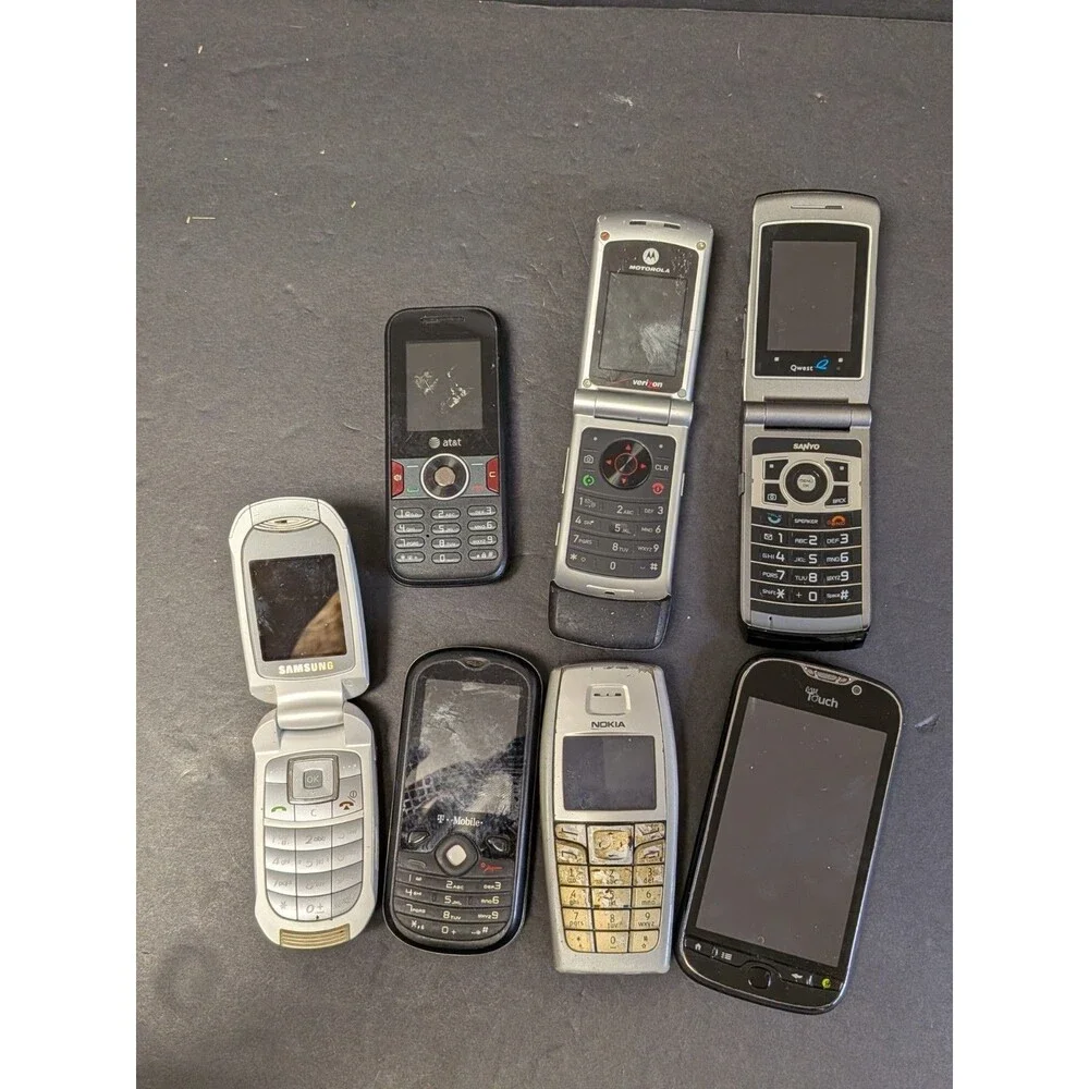 Flip, Slider and Smart Phone Lot - 8 Phones Total Untested